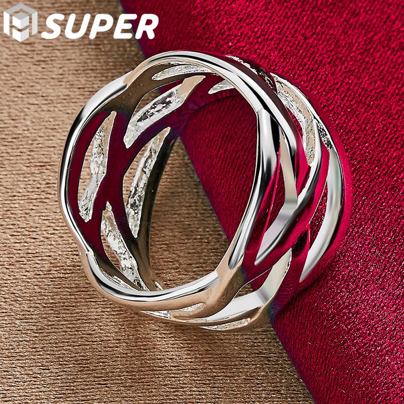 925 Sterling Silver Cross Intertwined Ring Jewelry