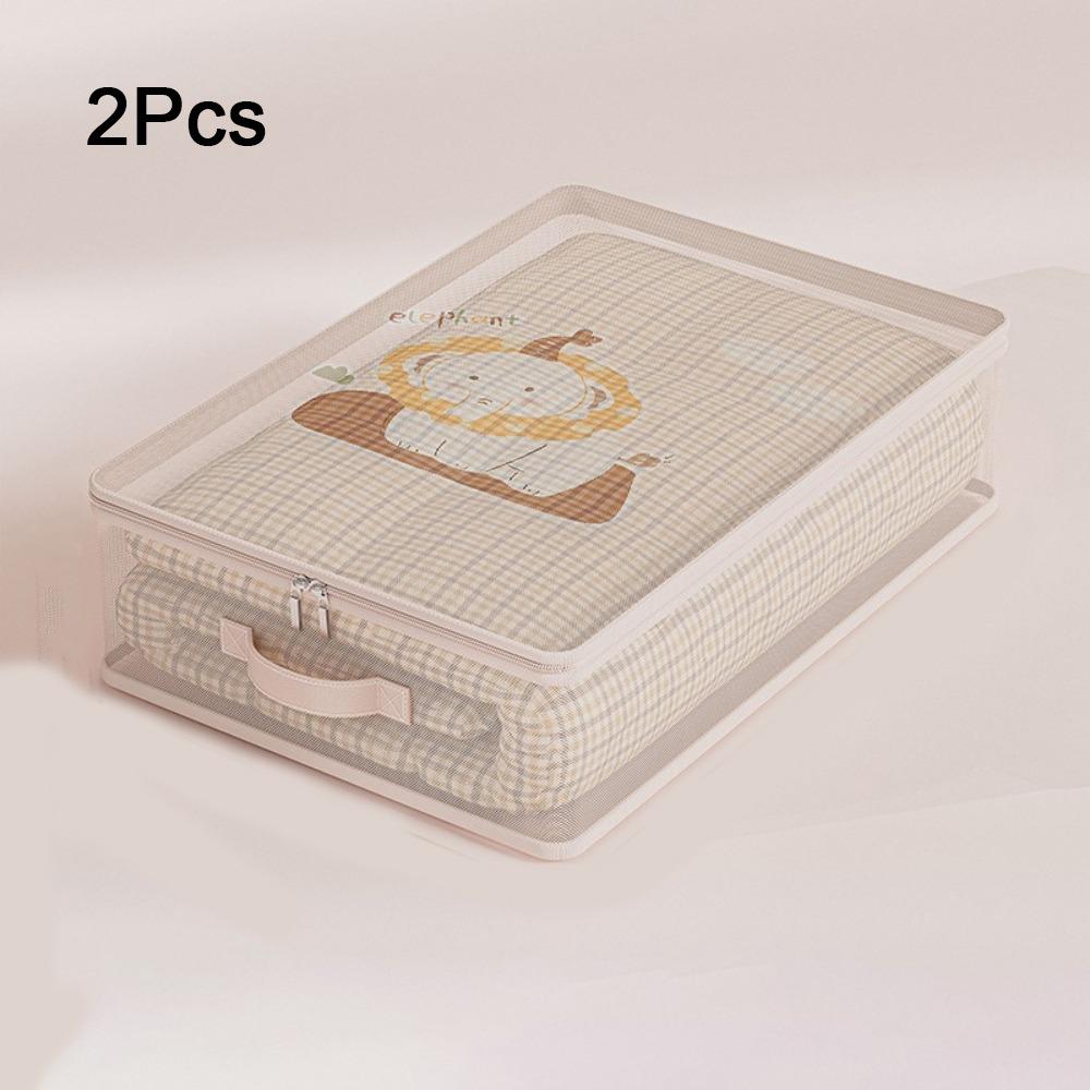 2Pcs Divided Clothes Quilt Storage Bag Large Capacity Moving Packing Bag Bed Sheet Organizer  Travel