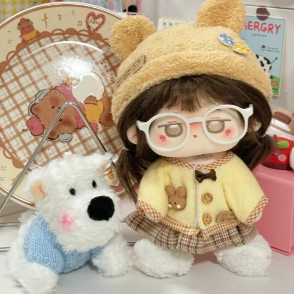 1 комплект Медведь комплект 20 см Хлопковая кукольная одежда Платье Плюшевая кукольная одежда 20 см Хлопковая кукла