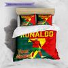 Custom Name Ronaldo's Celebration Moment Bedding,Quilt Set Quilt Cover Pillowcase Home Birthday Gift (1 * duvet cover + 2 * pillowcase, without core)