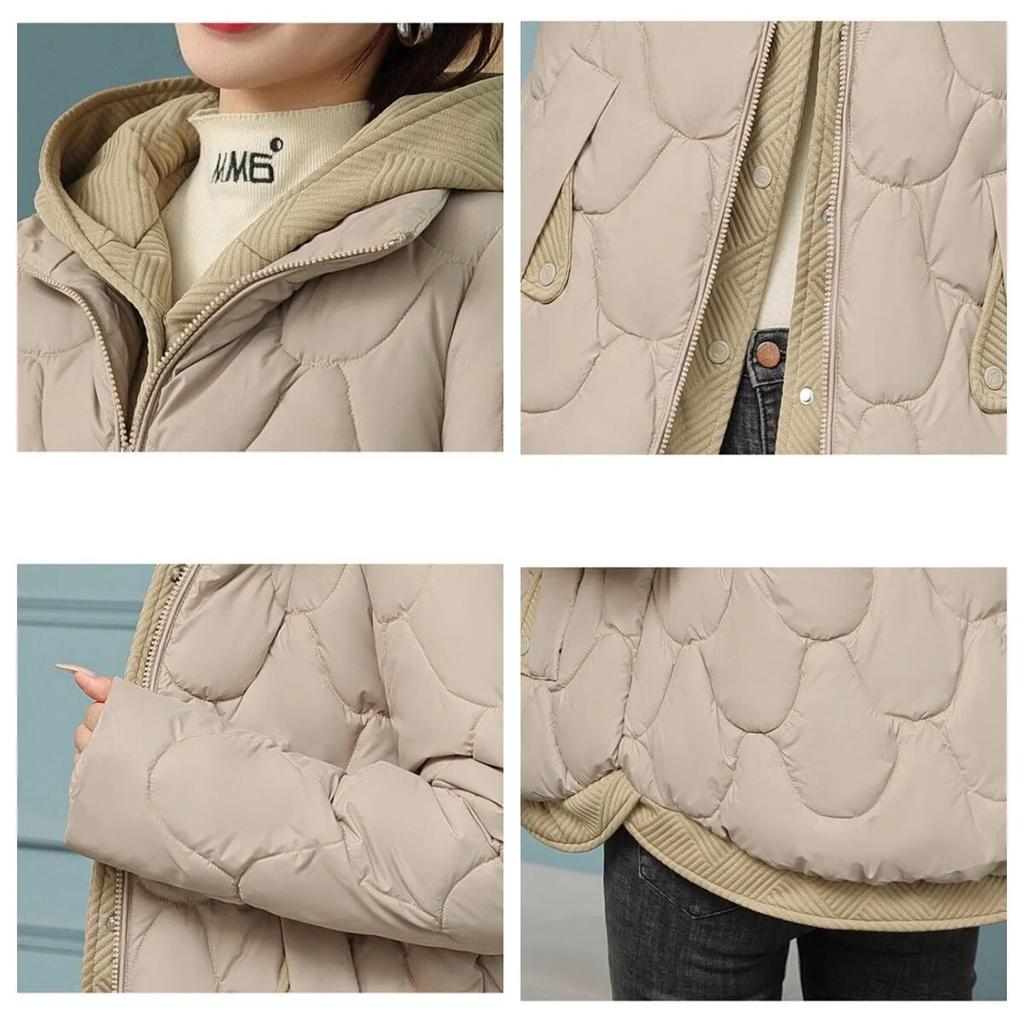 Женская зимняя новая теплая хлопковая куртка с капюшоном, куртка, пальто