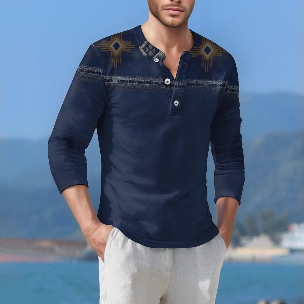 Men'S T-Shirt Street Casual Fashion Long Sleeved Top