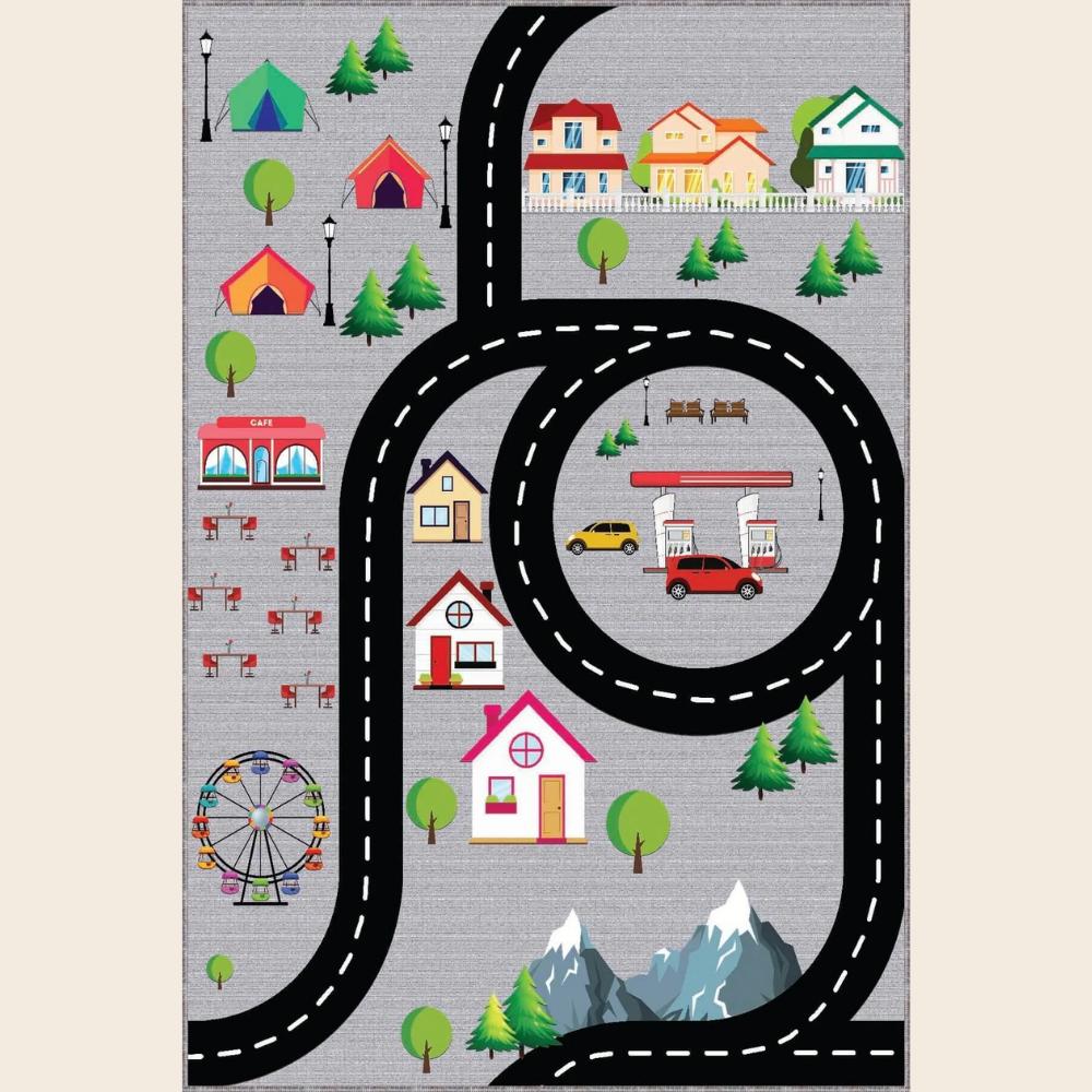 Miru Home Моющийся нескользящий коврик в горошек с цифровой печатью для гостиной, детей и младенцев Mcb-7