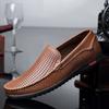 Мужская повседневная обувь из натуральной кожи, итальянская обувь, мокасины, мужские туфли на плоской подошве, дышащие, ажурные, мужские мокасины ручной работы, мягкие