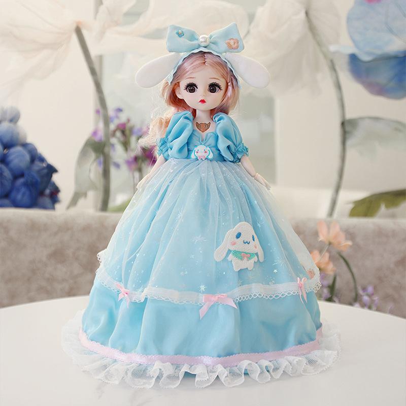 Кукла BJD для девочек, аниме-кукла, 23-суставное подвижное тело с юбкой, головным убором, нарядной игрушкой своими руками