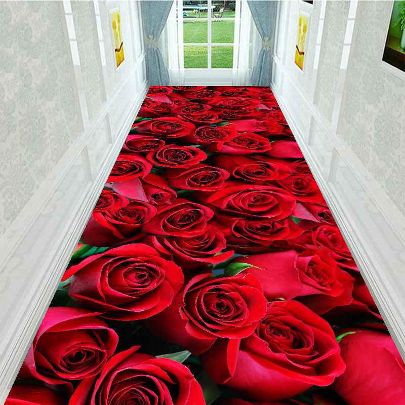 WTEMPO 3D Plant Прихожая Длинный ковер Пасторальные ковры Коридор Напольный коврик Мягкий проход Лестница Противоскользящий