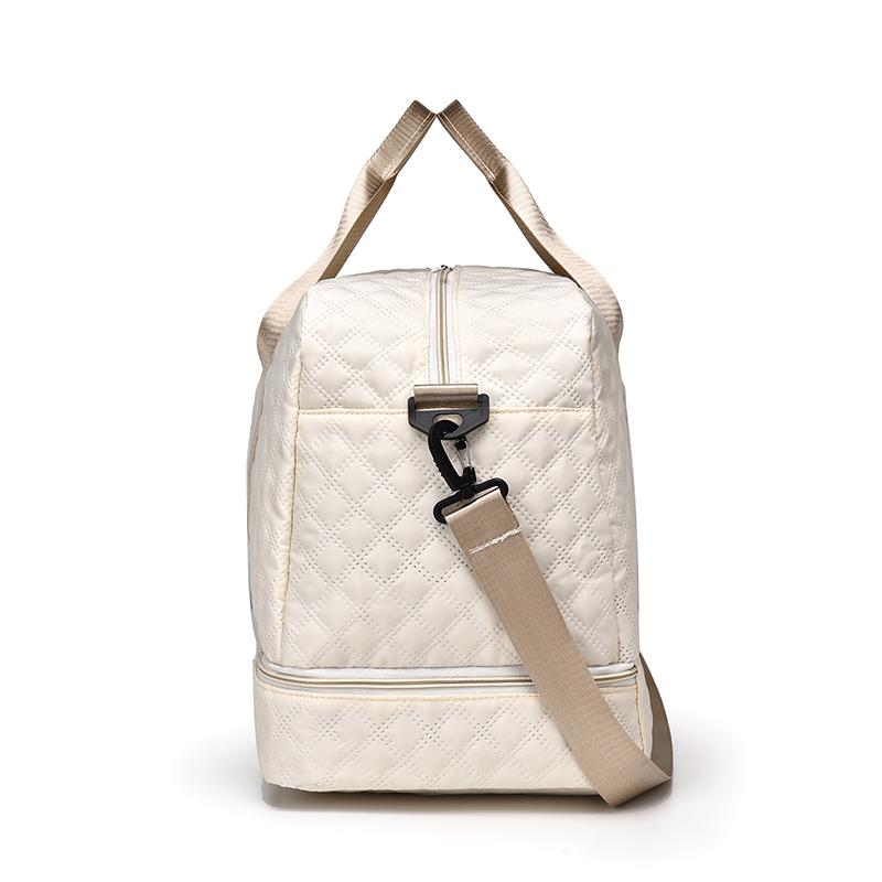 Однотонная дорожная сумка-тоут унисекс на молнии, многофункциональная, с отдельным отделением для обуви, большая вместимость для удобного хранения на открытом воздухе