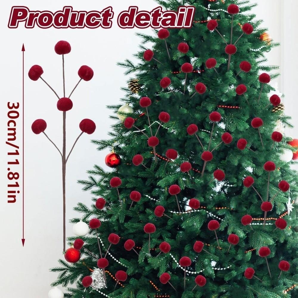 Velvet Material Foam Ball Ornaments Foam Core Christmas Tree Decoration For Wreath Decor