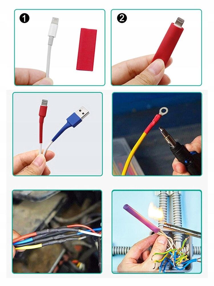 Heat Shrink Tubing Set 5 Colors / 8 Sizes 328Pcs.
