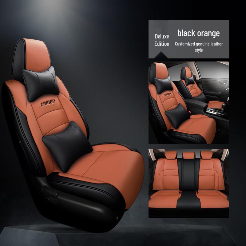 2022 Model 1.5L Sharp Luxury Lingpai Leather Car Seat Cushion - Universal Full Surround Cover for All Seasons