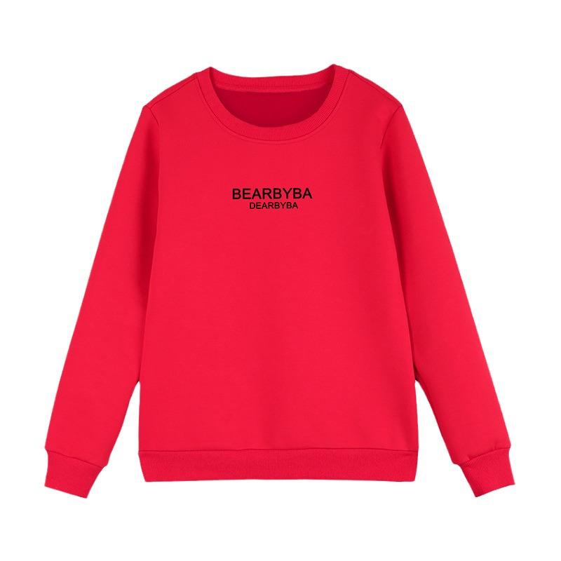 Женская толстовка с круглым вырезом – весна/осень 2025, длинный рукав, модный бархатный топ Plus