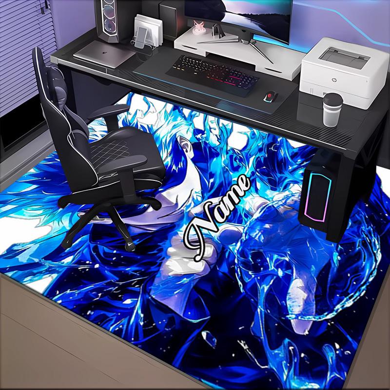 Custom Name Powerful Jujutsu Hero Rug Game Carpet, Floor Mat for Bedroom Living Room Entryway Rug, Home Decor Idea Gift for Christmas birthday