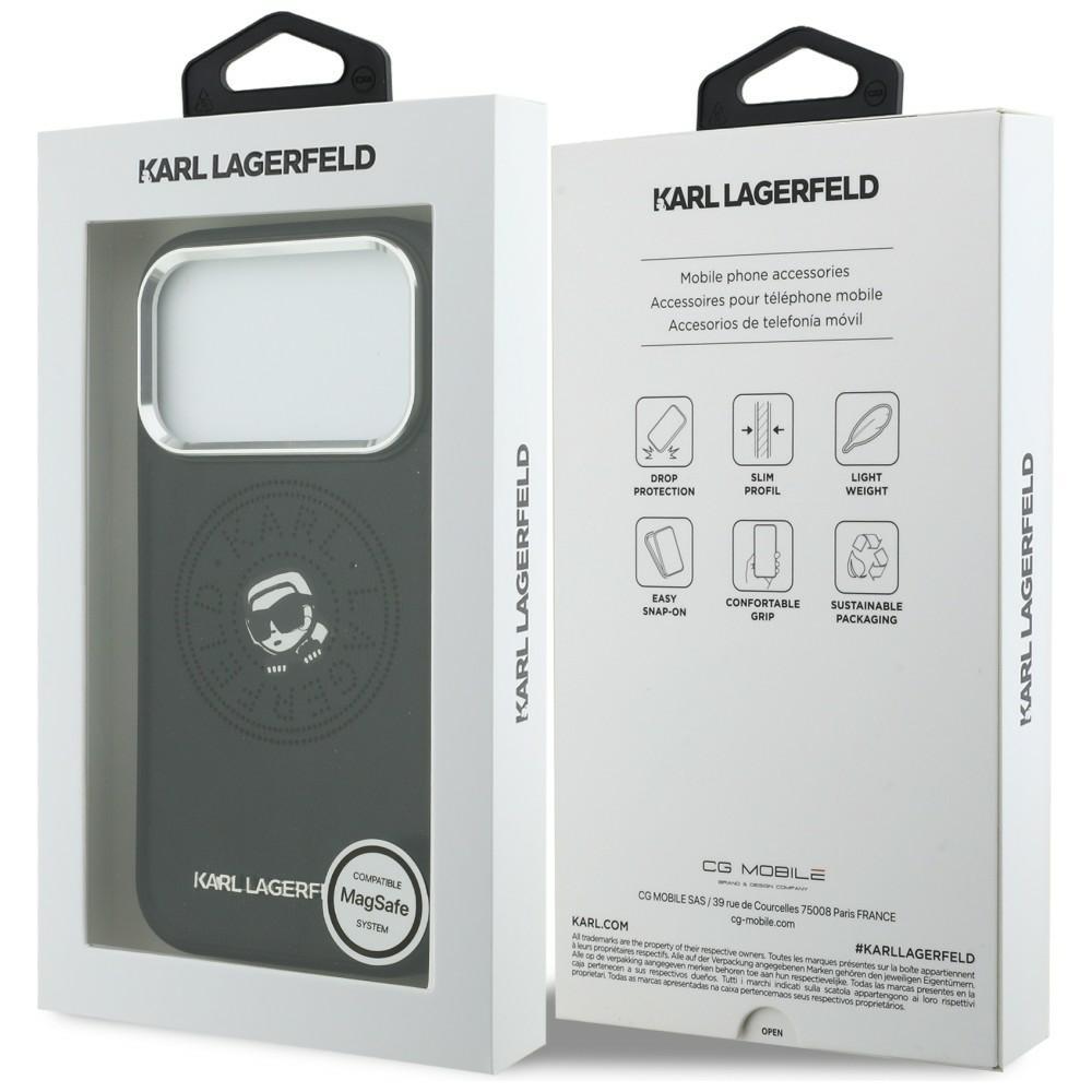 Karl Lagerfeld Point & Karl Sketch MagSafe Case for iPhone 17 Pro Black
