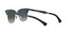 RB3507 Clubmaster Aluminum Brushed Blue on 51 Ray-Ban Sunglasses, 924871, Silver,
