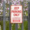 "JEEP PARKING ONLY " Metal Tin Sign, Vintage Decor Art Wall Decor For  Home Restaurant Bar Garage Car Park Jeep Club