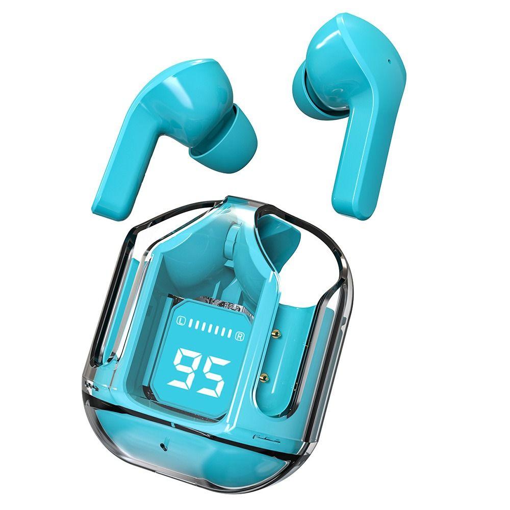 Transparent Wireless Earbuds with Charging Case Wireless Blue Tooth Earphones  Sports