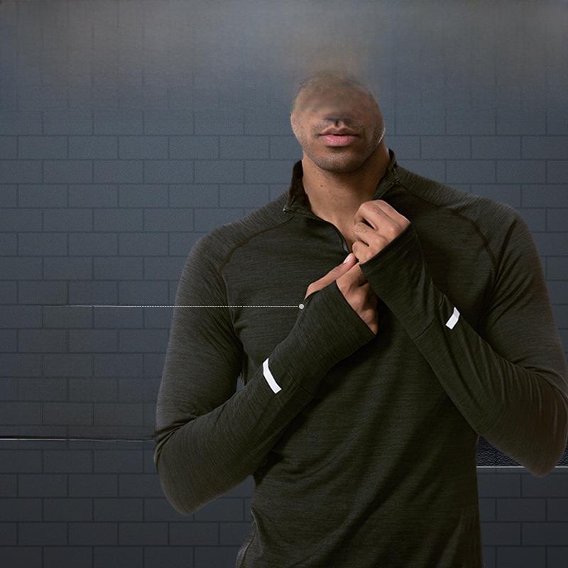 Мужская быстросохнущая спортивная рубашка с длинным рукавом для бега и баскетбола, осенне-зимний покрой