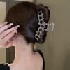 Fashion Metal Star Hollow Hair Claw for Women Gold Silver Color Cross Crab Hair Clip Korean Girl Hair Accessories Grab Clip