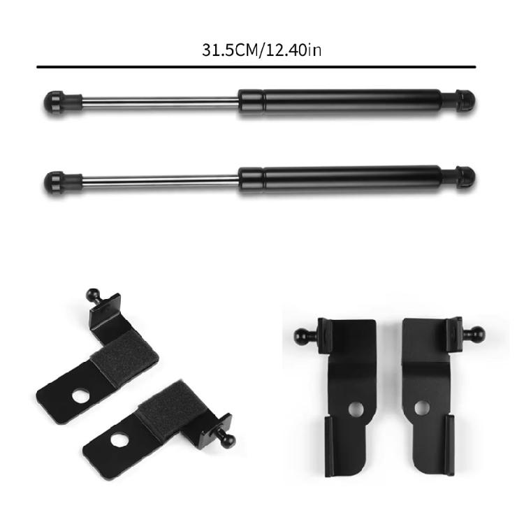Heavy Duty Metal Lift Supports Engine Cover Shock Absorbers set for Safe & Stable Bonnet Operation in All Conditions