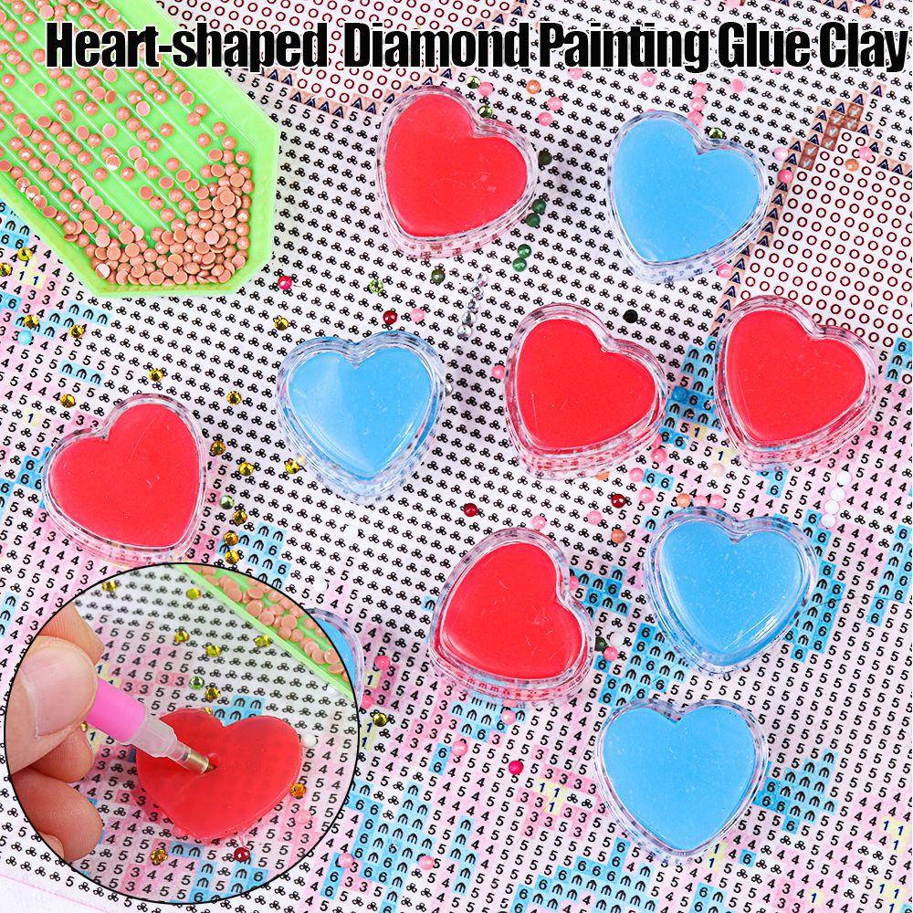 Контейнер для хранения Клей для алмазной живописи в форме сердца Клей для алмазной живописи Глина Буровая грязь