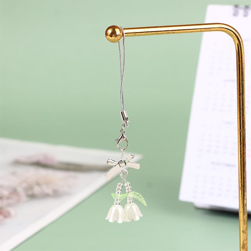 Kawaii Y2K Cloud Bell Orchid телефонная подвеска милый бисерный ручной работы милый брелок для девушки для камеры CCD Charms