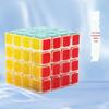 ZCube Transparent Glossy 3-Level Professional Rubik's Cube with 1245-Level Pyramid - Complete Educational Toy Set