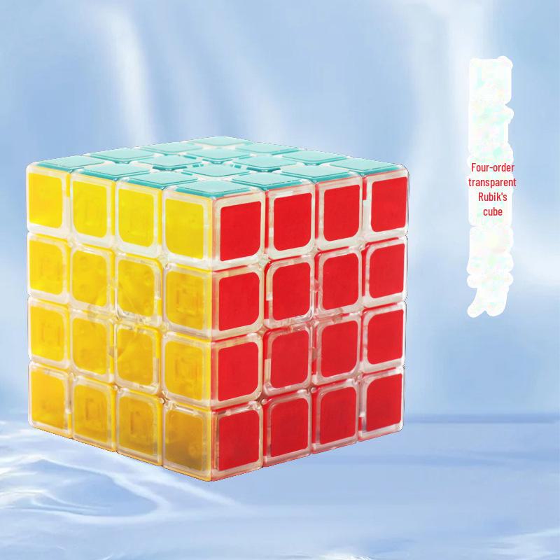 ZCube Transparent Glossy 3-Level Professional Rubik's Cube with 1245-Level Pyramid - Complete Educational Toy Set