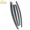 Qin Pro PC Plastic Rain Deflector with 3D Stainless Steel Bright Strip - Exterior Car Decorative Patch
