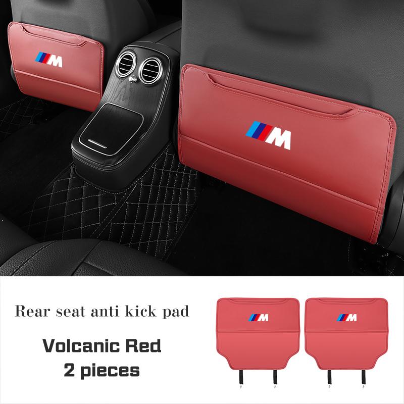 LKCW9 PU leather Car Seat Anti Kick Pad For BMW M M3 M4 M5 E46 E90 E92 F15 F20 F07 F40 F30 G30 G01 G02 G05 Protect Cover Storage Bag