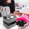 Большой вместительный органайзер для лака для ногтей, чехол для переноски, двухслойная лампа для сушки ногтей, кисть для дизайна ногтей, дрель для ногтей, коробка-органайзер для лака для ногтей