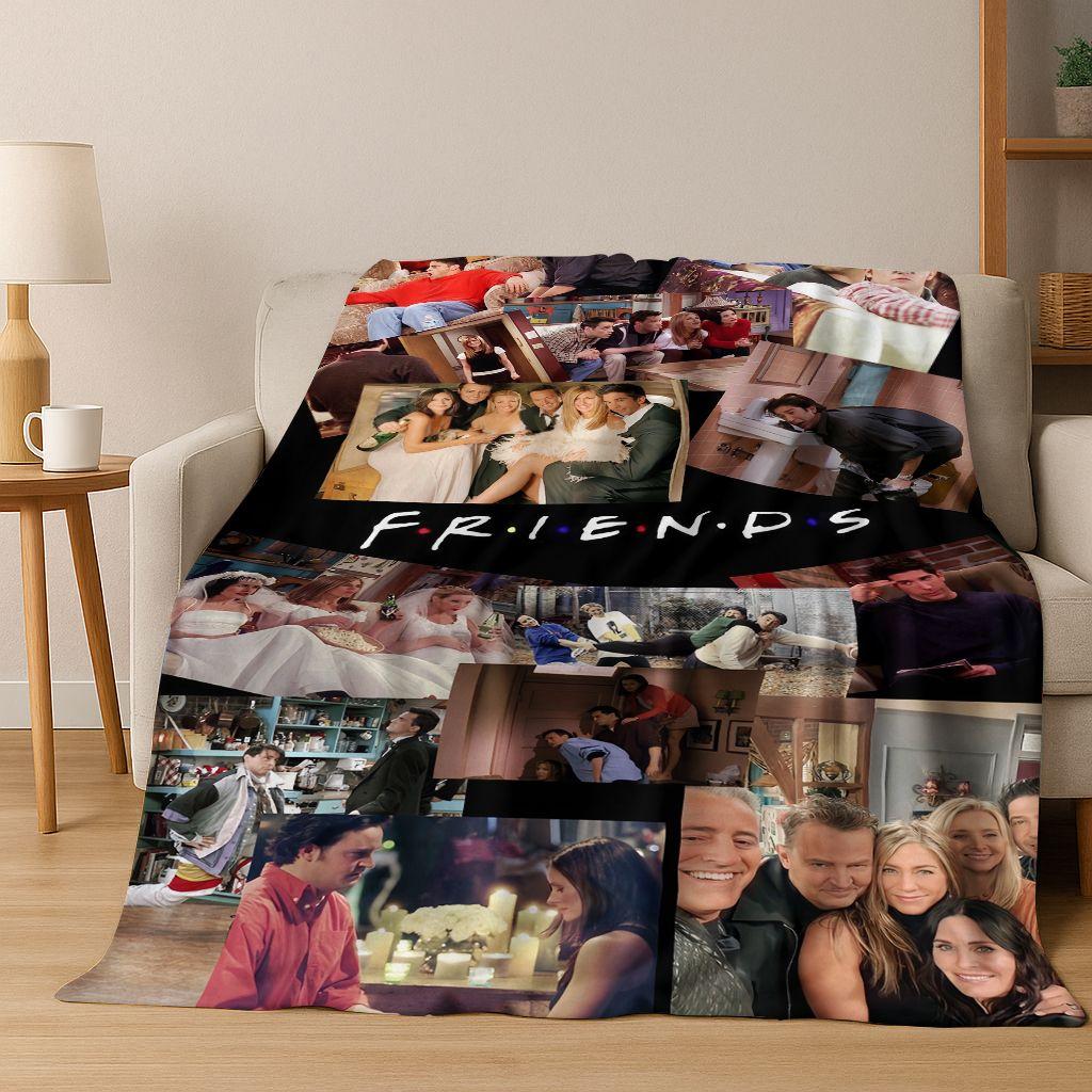 Классическое одеяло из фланели Central Perk из сериала Друзья, Уютное мягкое плед-покрывало для дома, спальни, кровати, дивана, пикника, офиса, Подарок, Ребенок