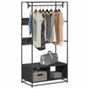 VidaXL Wardrobe Black 90x50x180 Cm Engineered Wood, Storage Cabinet, Wardrobe Organizer, Cabinet, Closet, 849294