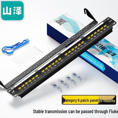 SAMZHE Сетевая панель 24 порта Cat6 1U для установки в стойку