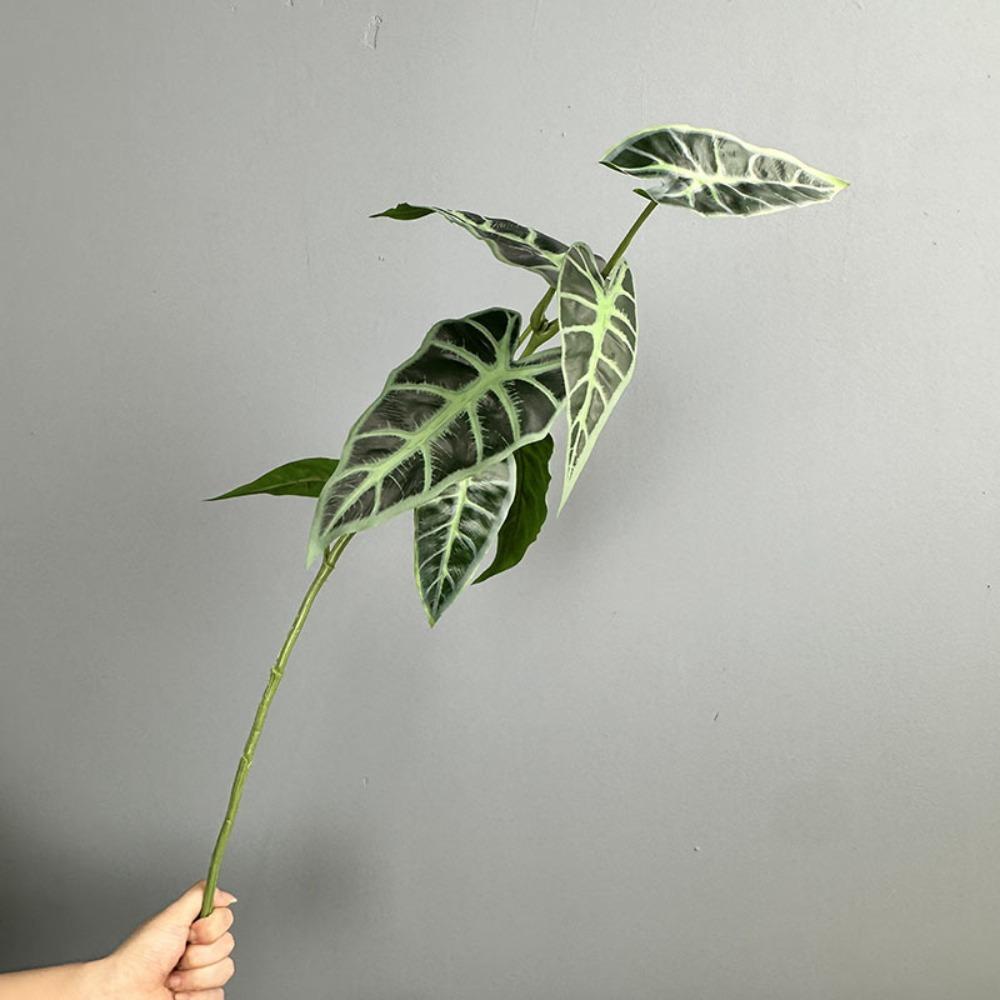 Long Branch Artificial Green Plants Realistic Plastic Simulation Greenery Handmade Artificial Leaf Branch Home Office Decor