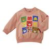 MIKI HOUSE Long Sleeve Sweatshirt with Bear Made In for Boys and Baby Salmon Product Number Design, Japan, Girls, & Kids, 130cm, Pink, 13-5602-685