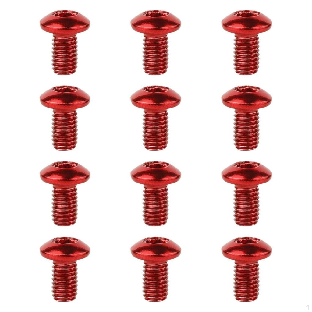 12 Pack Bicycle Disc Brake Rotor Fasteners T25 Screws for Cycling