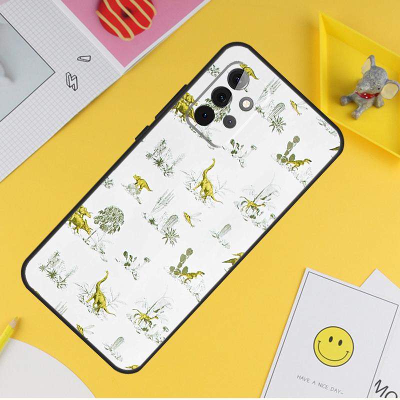 Чехол для телефона Samsung Galaxy A14 A34 A54 A12 A32 A52 A51 A71 A53 A33 A13 A15 A25 A35 A55 с рисунком динозавра