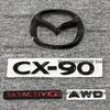 CX-90 glossy black ABS Car Front Grille Eemblem Rear Trunk Badge Sticker SKYACTIV G AWD For Mazda CX90 Logo Accessories drkws98