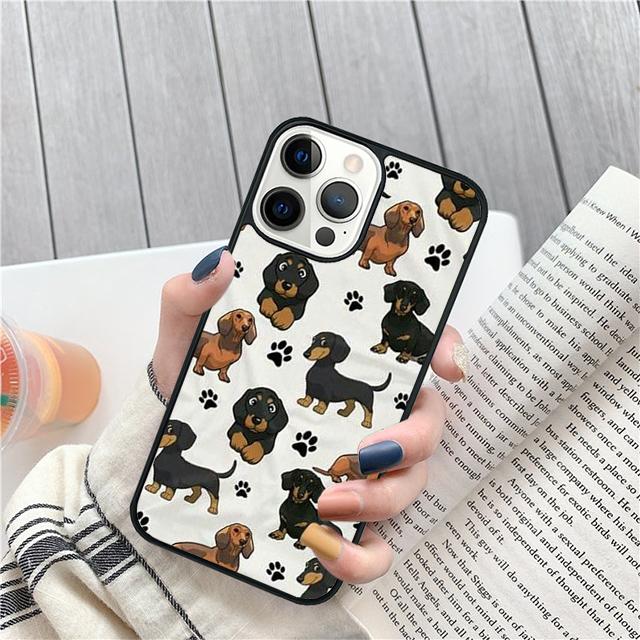 Такса Teckel Dackel Собака Чехол-Ракушка Для iPhone 17 Air 15 16 14 13 12 Pro Max 11 Pro Max Plus Чехол-Защита для Телефона