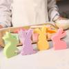 Cute Rabbit Candle Silicone Moulds Gypsum Car Mounted Incense Expanding Gypsum Soap Molds Easter Bunny Aromatherapy Candle Mold