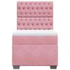 Cadre de lit avec matelas - Maison Exclusive - 80x200 cm - Velours - Tête de lit réglable