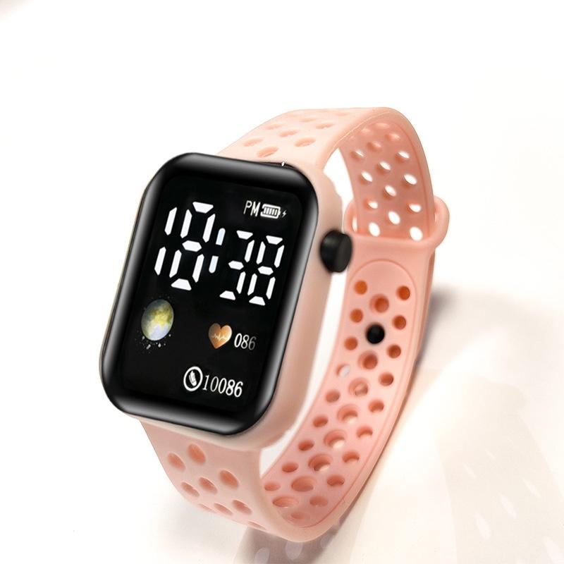 Водонепроницаемые студенческие спортивные часы C1-3 с модным радужным шрифтом