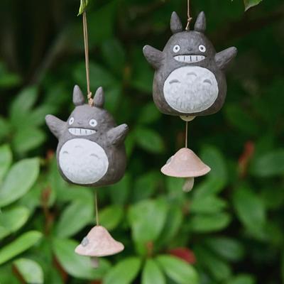 Милый мультяшный кот в виде колокольчика ветра Kawaii, украшение интерьера, японское подвесное украшение, украшение для дома, уличный колокольчик ветра для сада