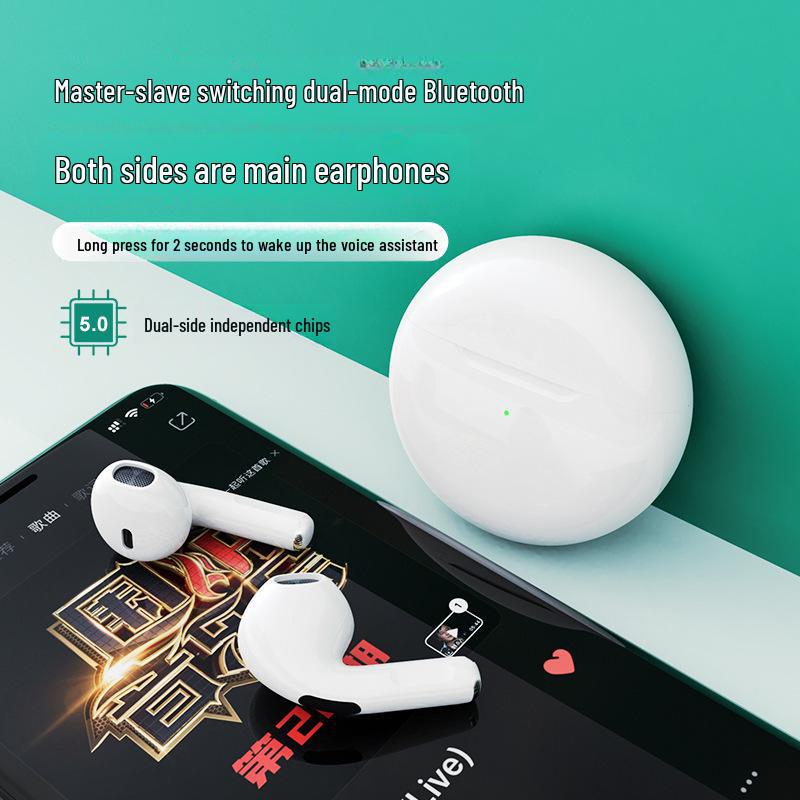 Беспроводная спортивная Bluetooth-гарнитура Pro6 J6 — TWS с сенсорным управлением, бинауральная, идеально подходит для подарка.