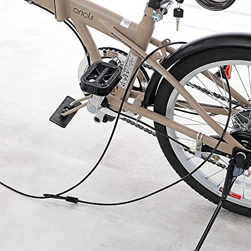 CAPTAIN STAG Bicycle Lock Wire Extension Wire Double Loop Wire Key Sold Separately Wire Only Diameter 4mm Length 2.5m Black Y-4429