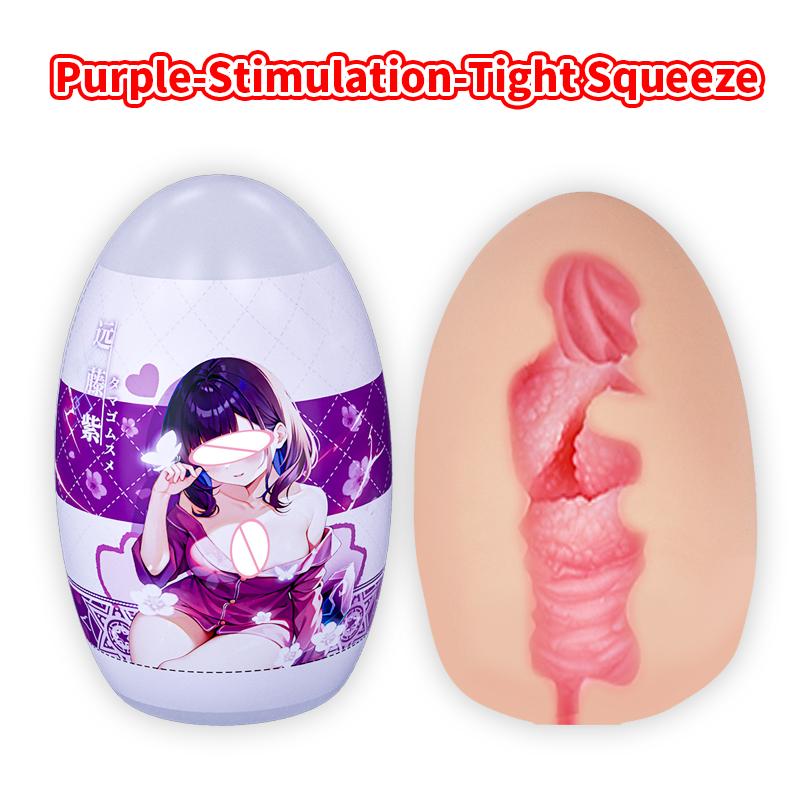 YUU Masturbation Egg Anime Masturbators Cup for Man Pocket Pussy Real Artificial Vagina Portable Adult Sex Toys for Men 6 Colors