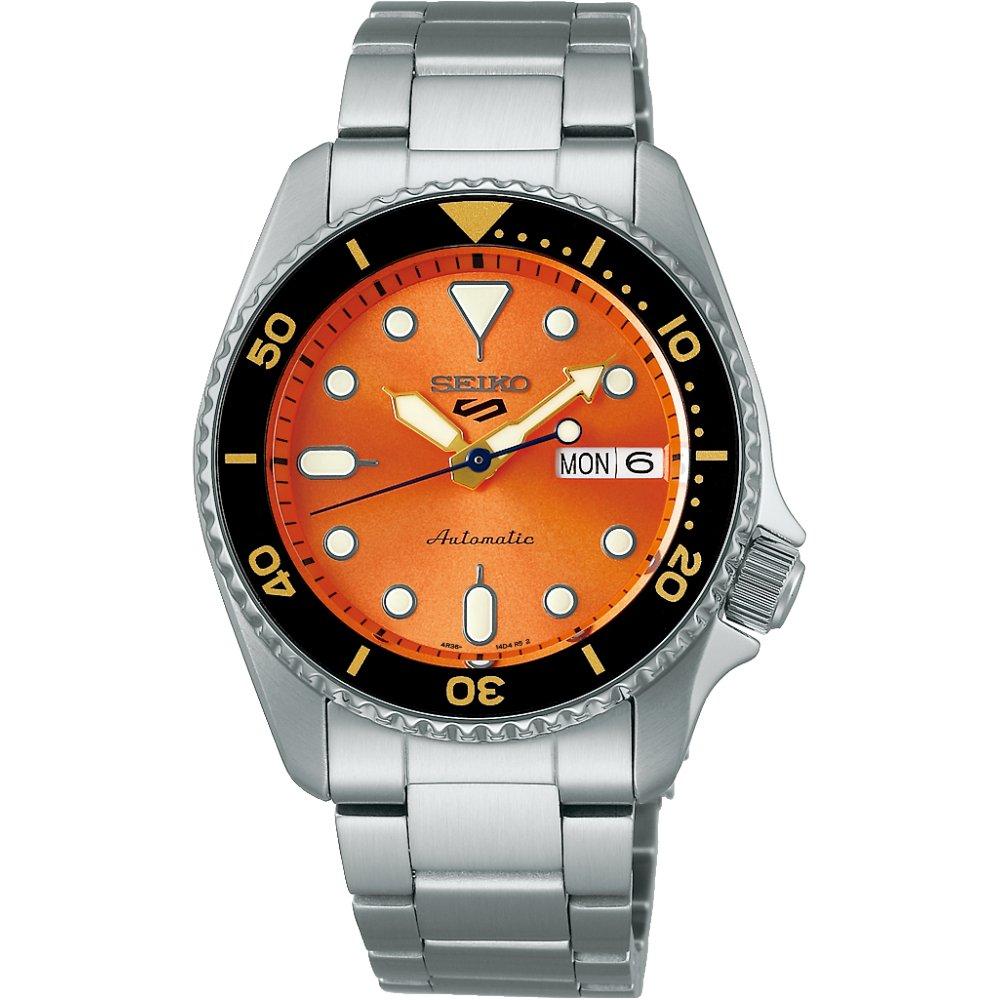 Seiko 5 Sports SRPK35K1 SKX Midi Reissue Orange Dial Automatic Мужские часы
