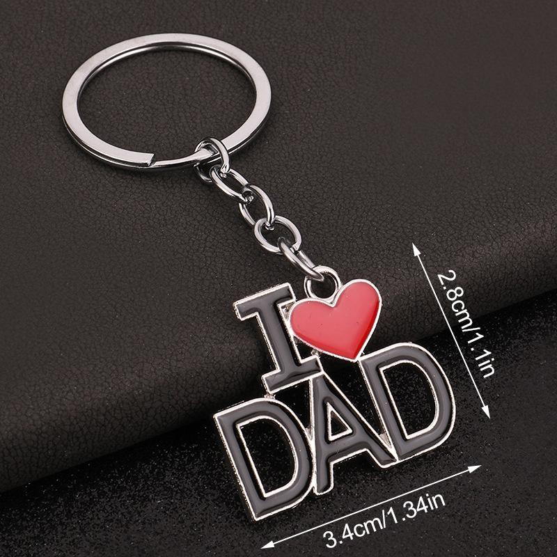 Брелок в форме сердца с надписями «Я люблю маму, папу, папу и маму», индивидуальный, унисекс, металлический брелок, подарочные наборы для родителей
