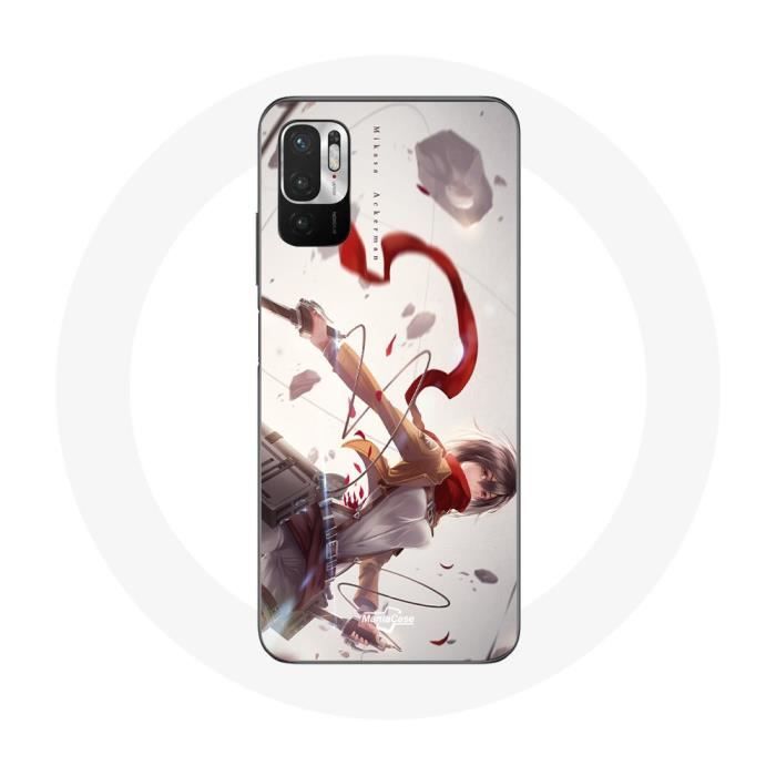 Coque pour Xiaomi Redmi Note 10 5G Mikasa Ackerman Attaque des Titans Manga
