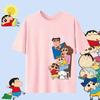 Crayon Shin Chan Shinnosuke  Shiro Hug Print T Shirt Women Oversized Cute Cartoon Short Sleeve Casual Tee Top